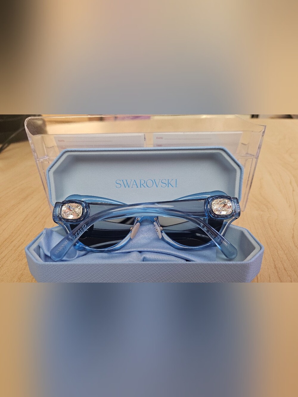 Swarovski Blue Crystal-Embellished Sunglasses